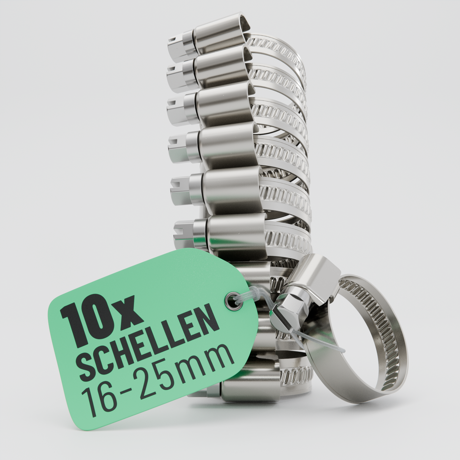 Schlauchschellen Edelstahl 16-25mm