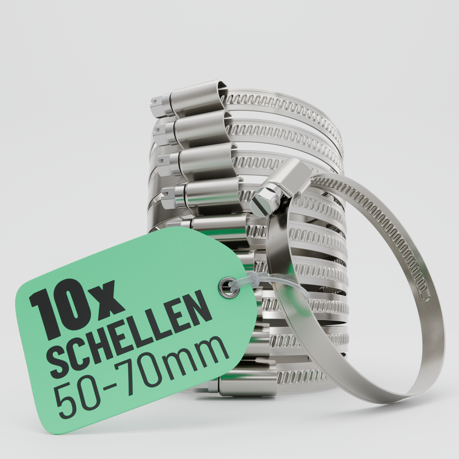 Schlauchschellen Edelstahl 50-70 mm