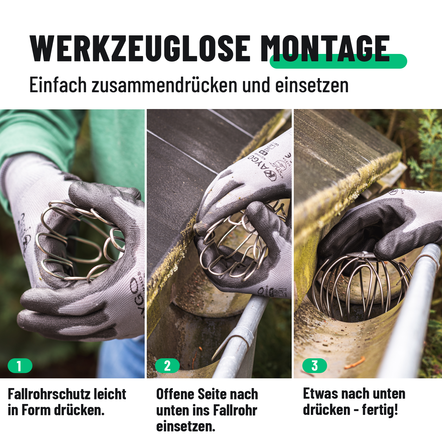 Dachrinnen Laubschutz Edelstahl