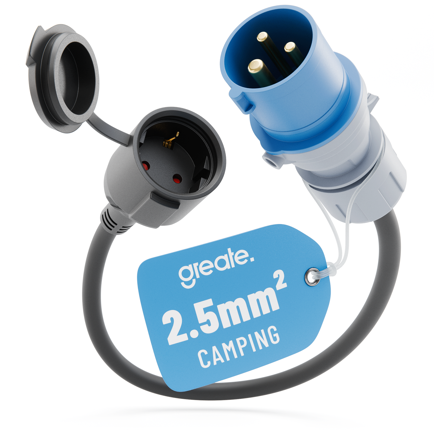 CEE Camping Stecker auf Schuko Kupplung