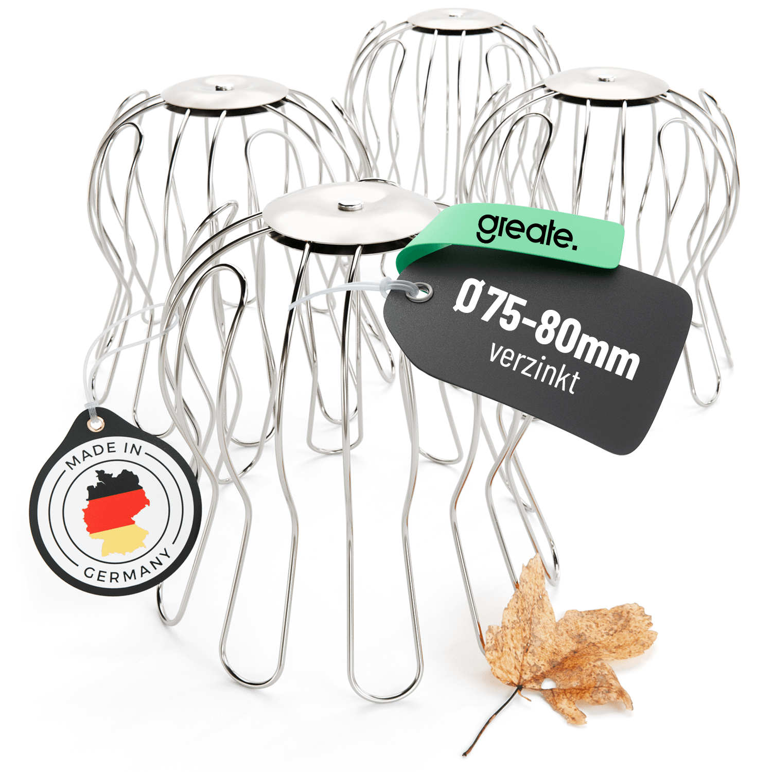 Fallrohrschutz verzinkt 75 bis 80 mm