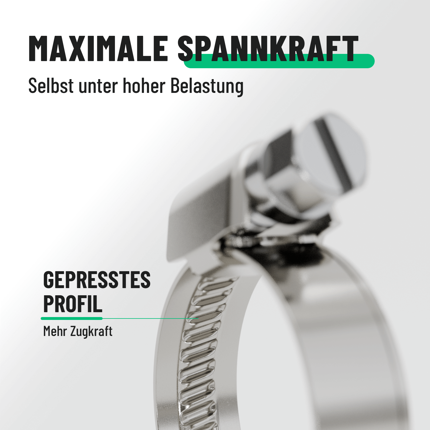 Edelstahl Schlauchschellen mit hoher Klemmkraft 101303-5