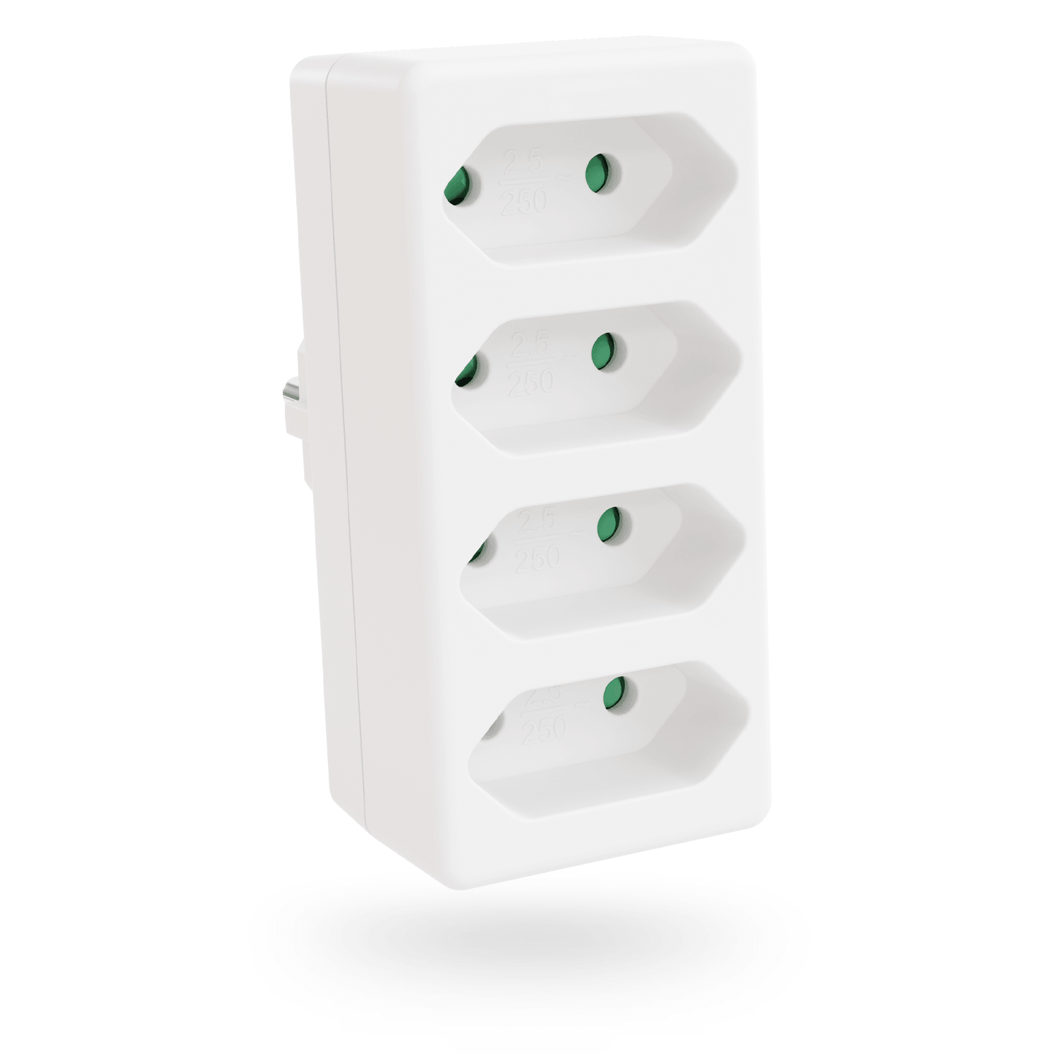 euro 4fach Steckeradapter 4x Euro Buchsen Weiss 504005 Hauptbild 1er Pack
