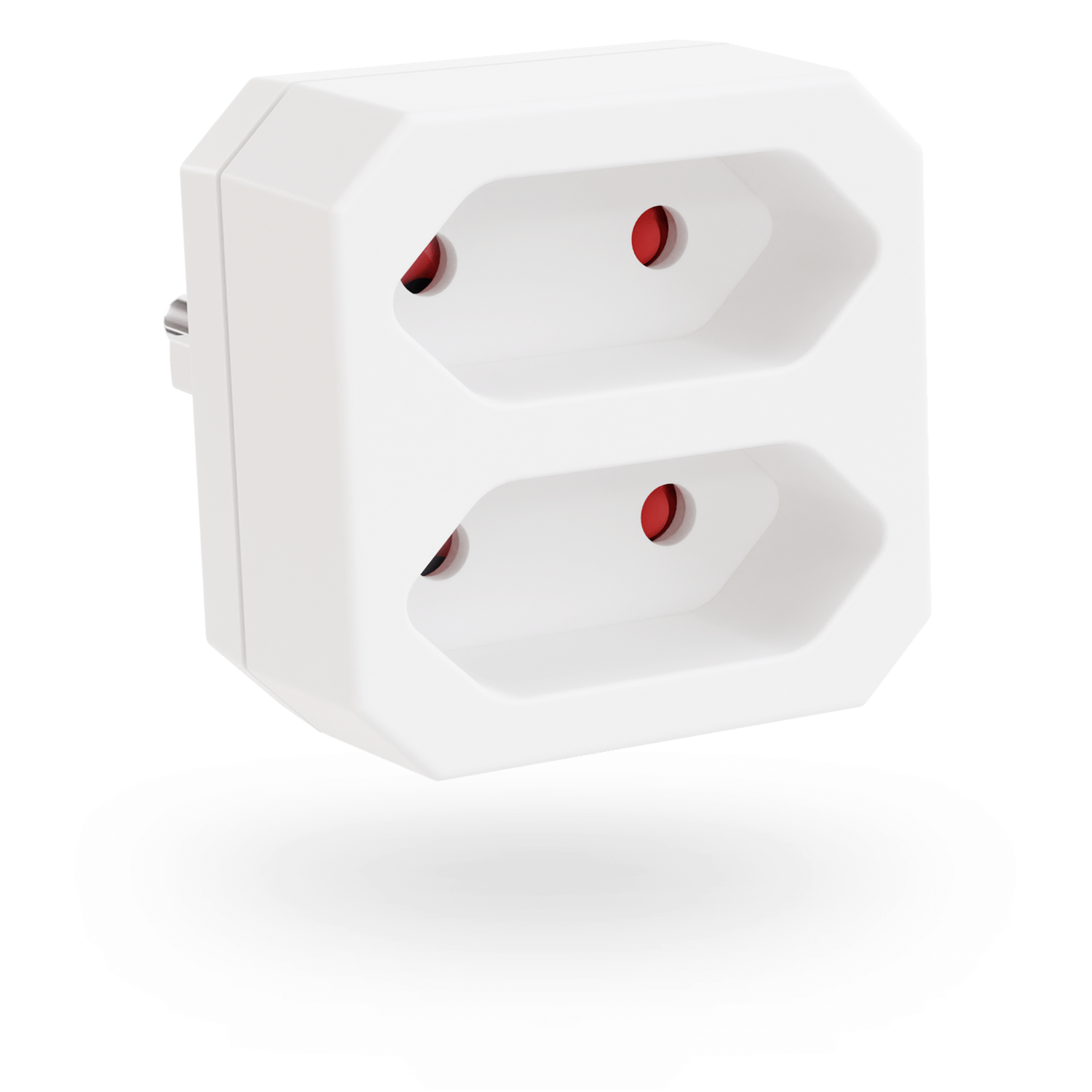 Euro Doppelstecker Adapter 2x Eurobuchsen weiss 504002-hauptbild