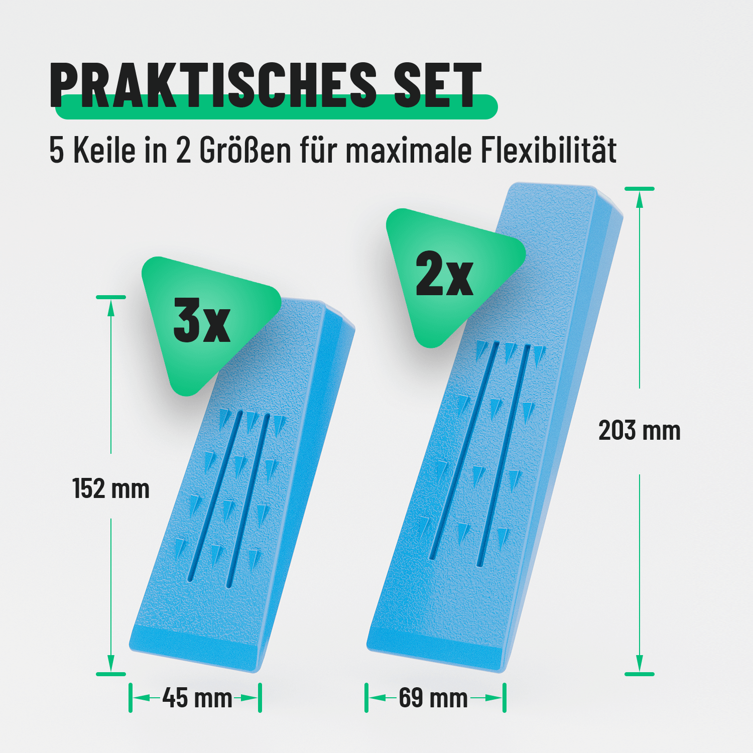 Fällkeile Forst Set mit zwei verschiedenen Größen 101700-3