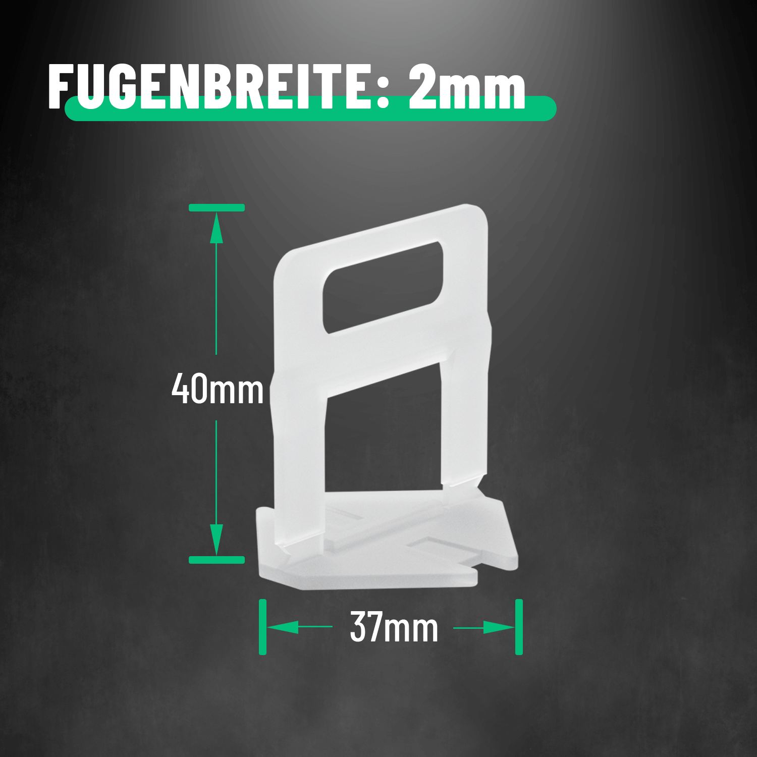 Fliesen Abstandshalter für Fliesen Keile 2mm Fugenbreite 101205-2