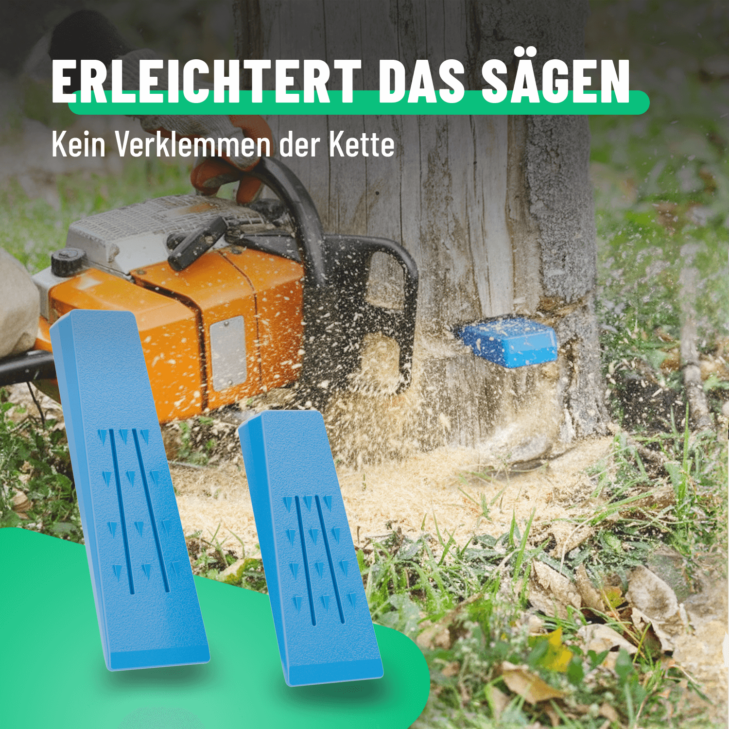 Forst Keile erleichtern das Sägen 101700-4