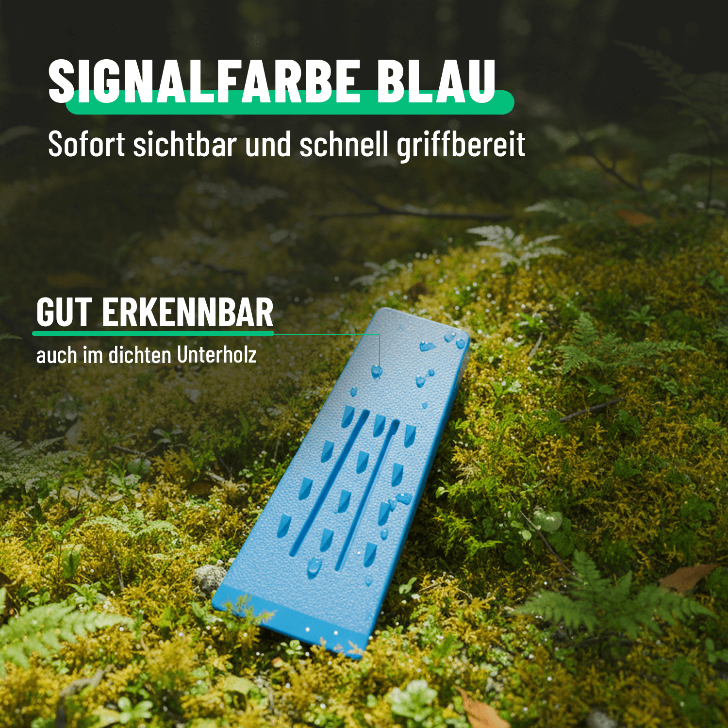 Forstkeile aus Kunststoff in blauer Signalfarbe zur schnelleren Auffindbarkeit 101700-5