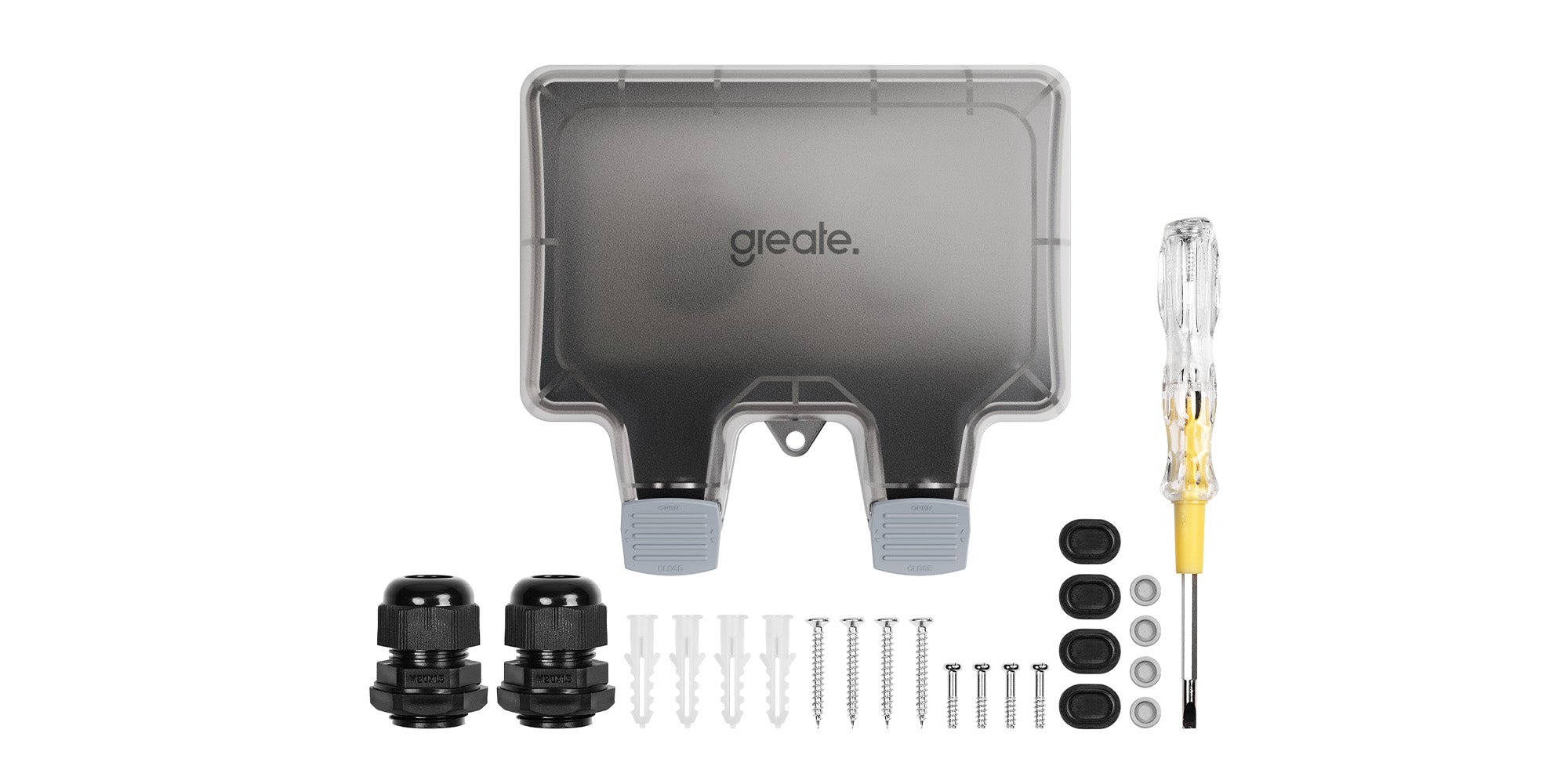 greate 2fach Outdoor Steckdose Lieferumfang 501000