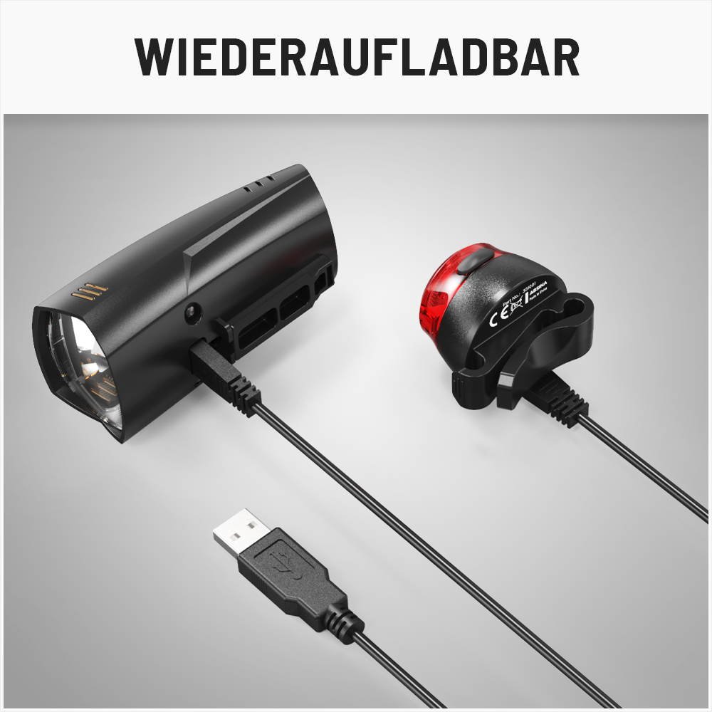 Fahrradlicht Set 180 Lumen LED