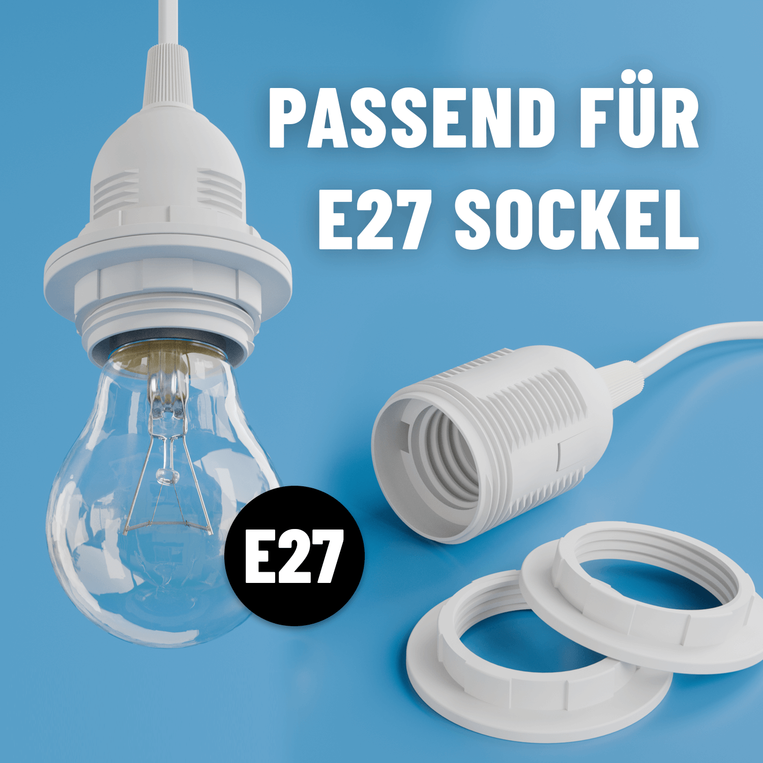 Lampenfassung E27 mit Kabel