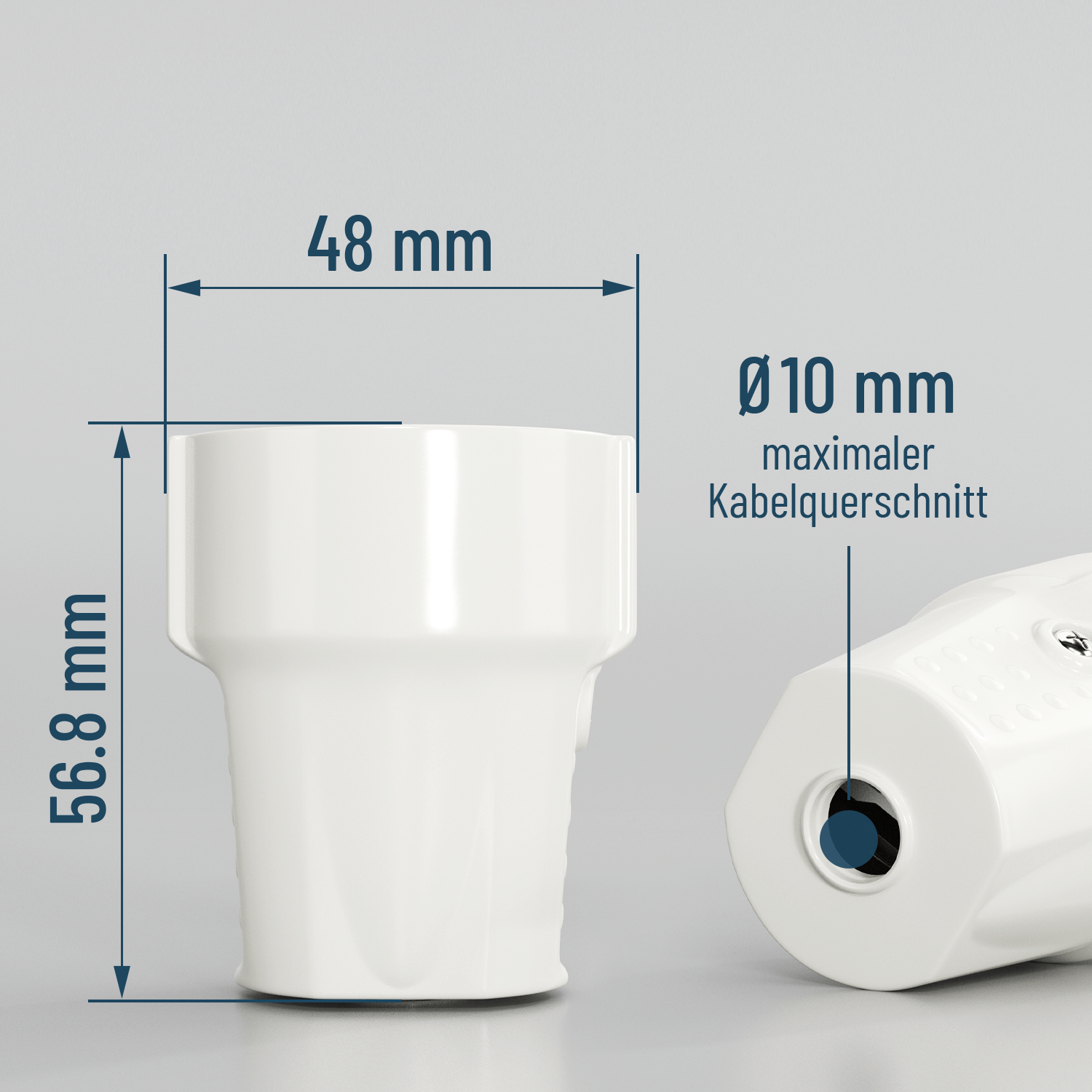 Schutzkontaktkupplung weiß IP20