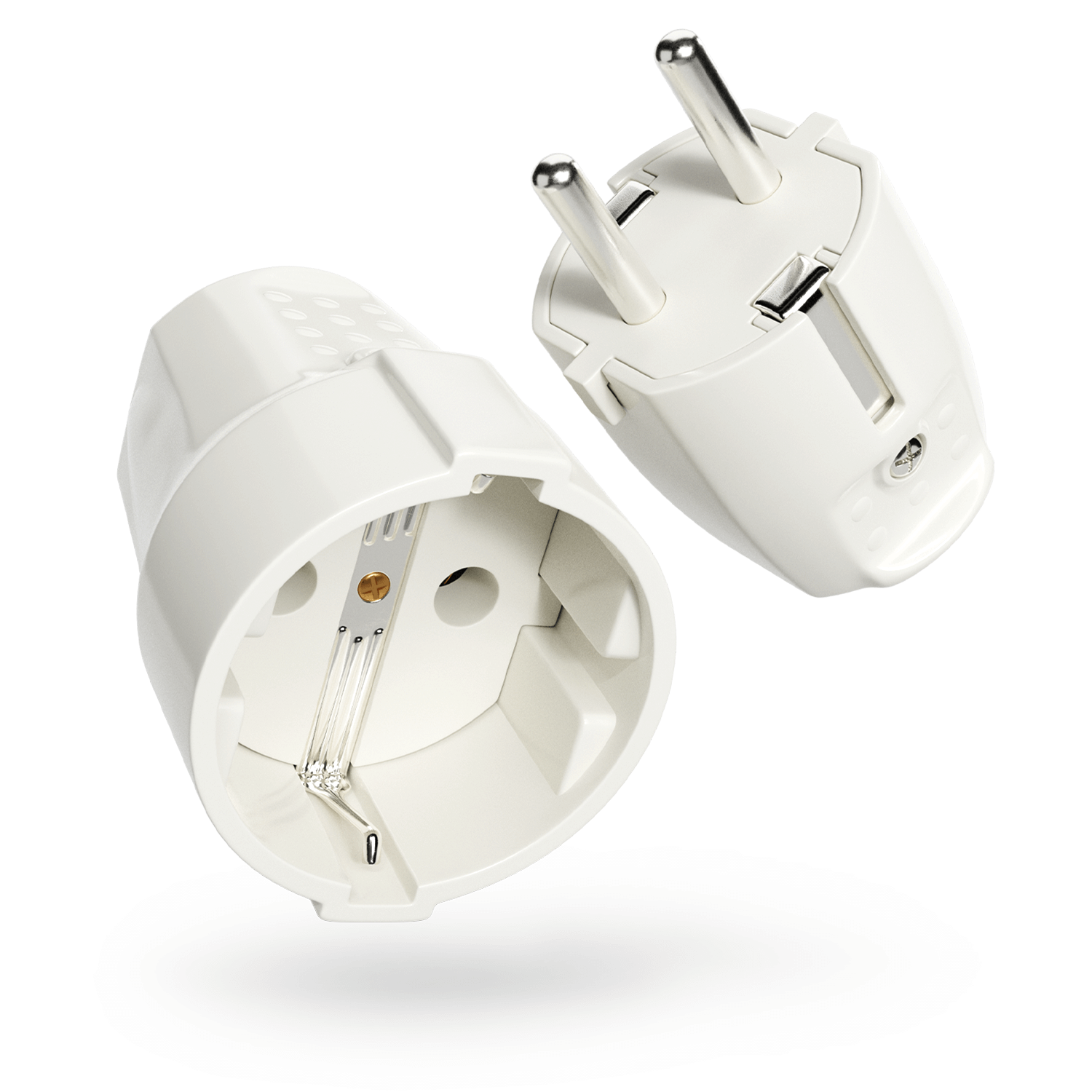 Schutzkontaktstecker & Kupplung weiß IP20