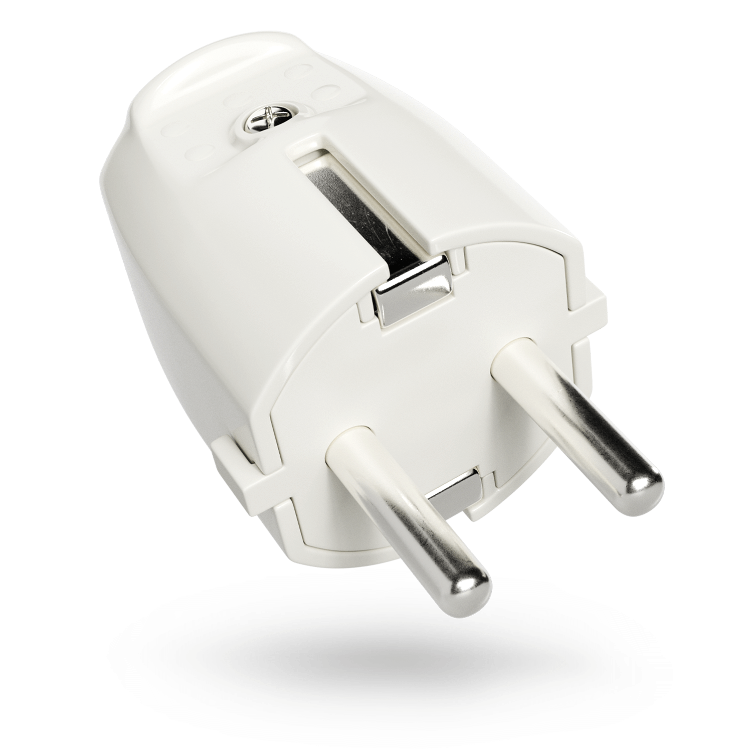 Schutzkontaktstecker weiß IP20