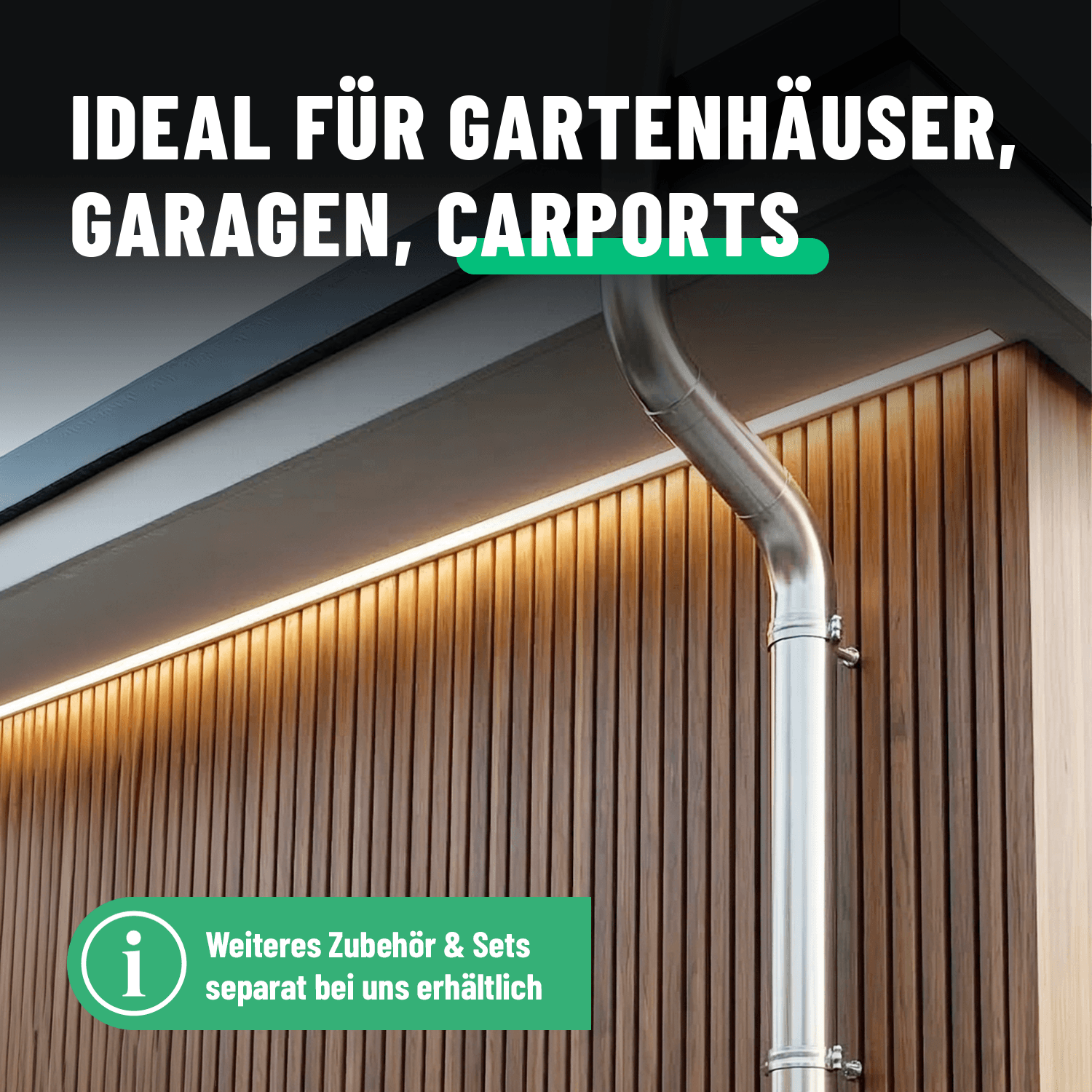 Fallrohr verzinkt 80 mm Durchmesser & 1 Meter Länge