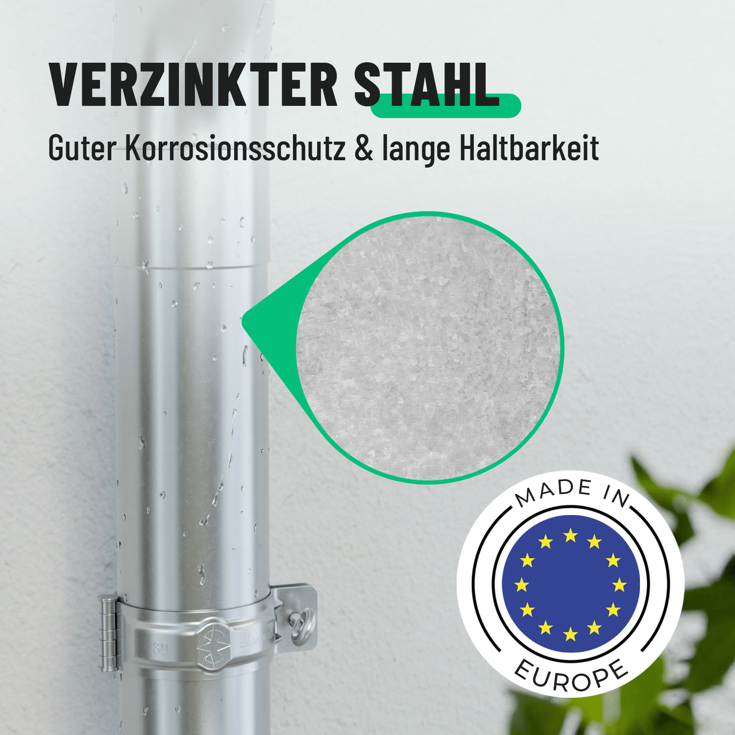 Dachrinne verzinkt 1,15 Meter 280 Nenngröße