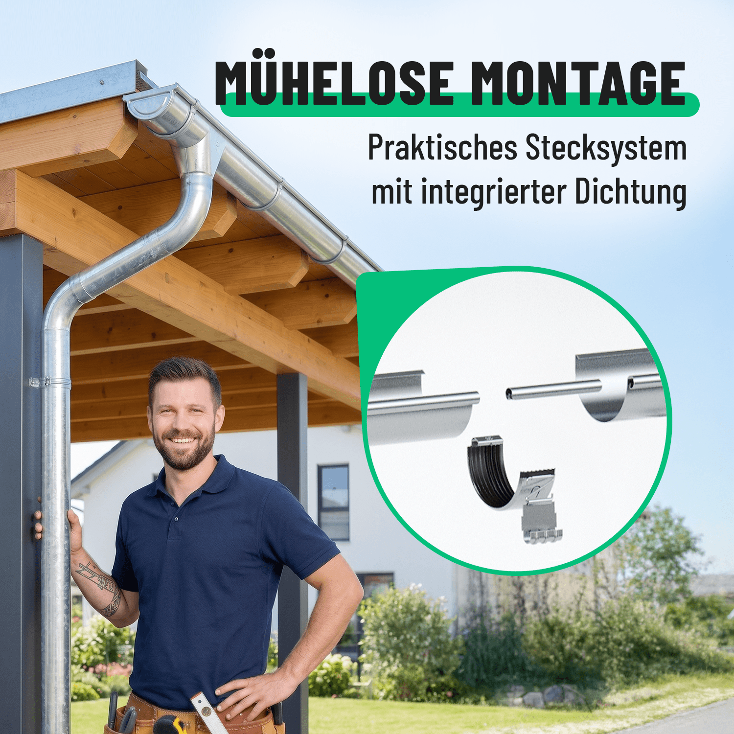 Dachrinnen Komplett Set