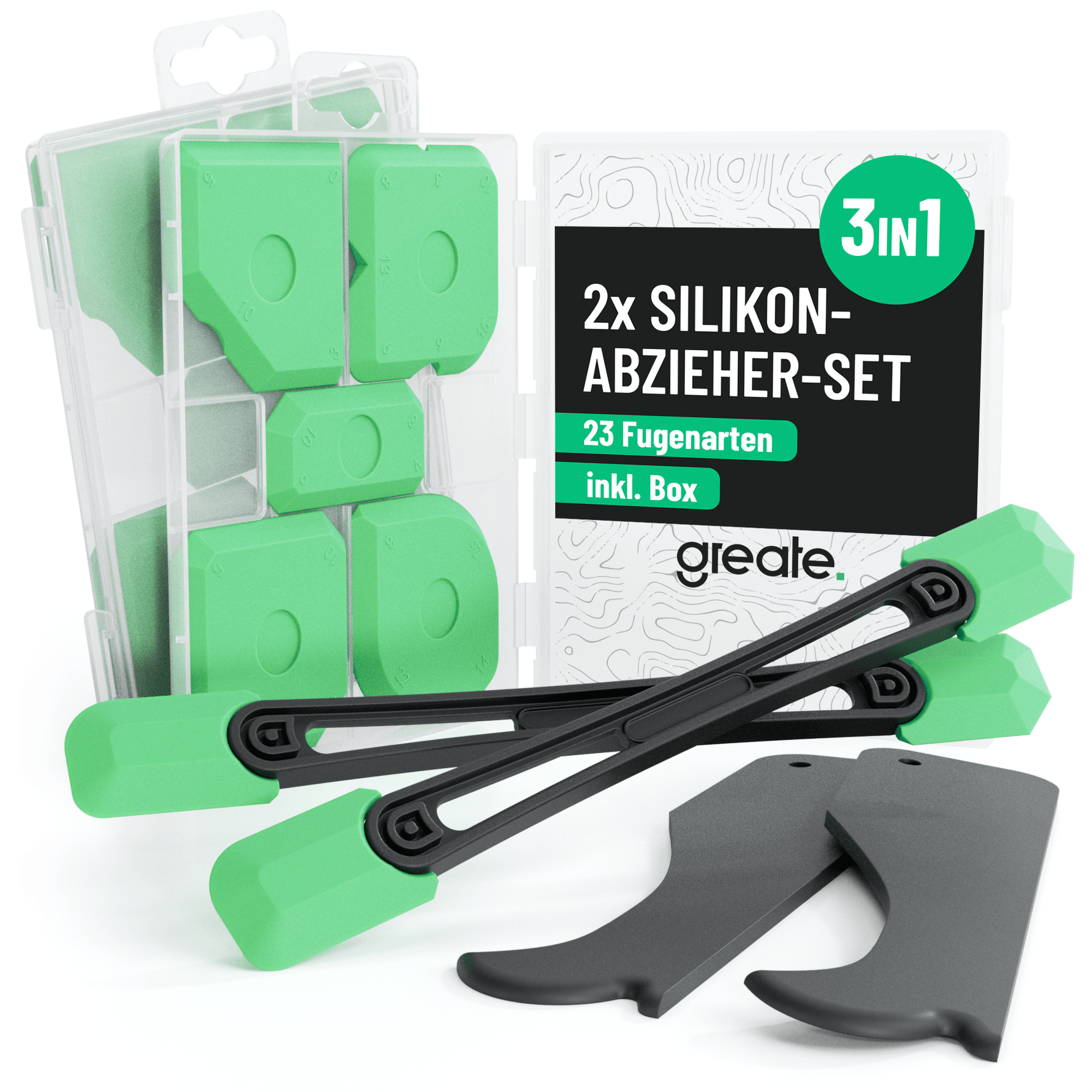 Silikon Abzieher Fugen Set 7-teilig
