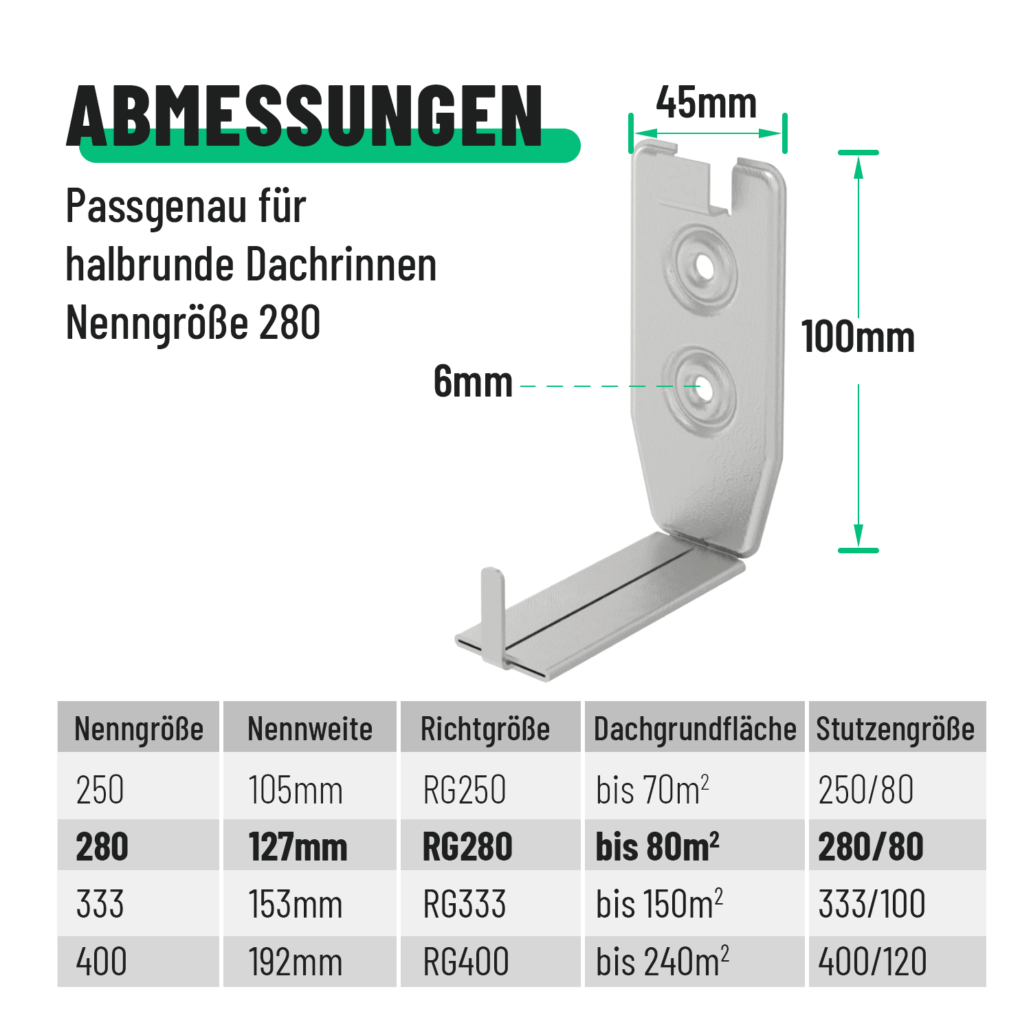 Verstellwinkel verzinkt für Stirnbretthalter
