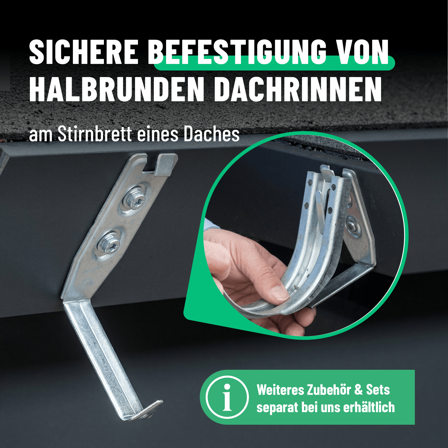 Verstellwinkel verzinkt für Stirnbretthalter