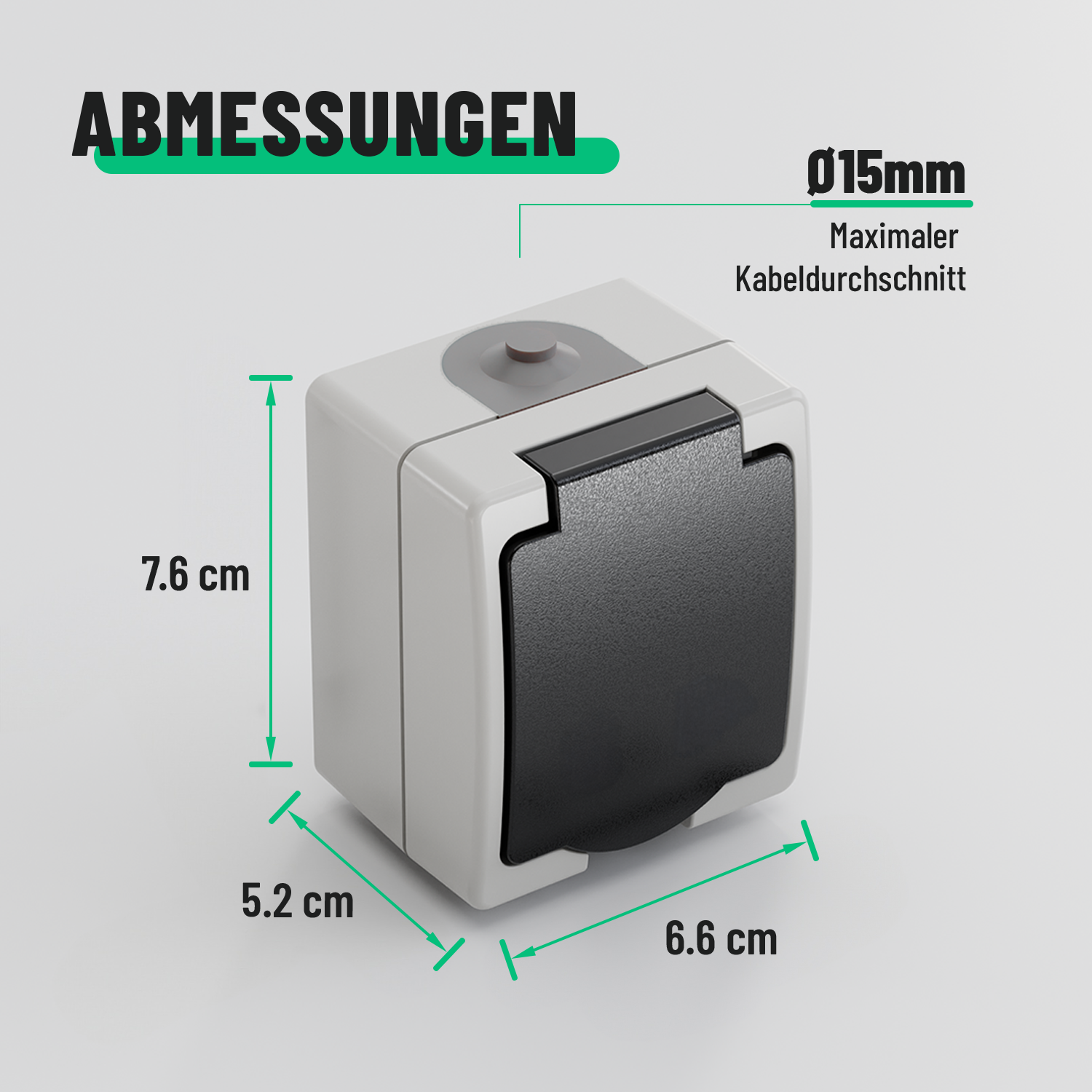 Aufputz Schuko Steckdose