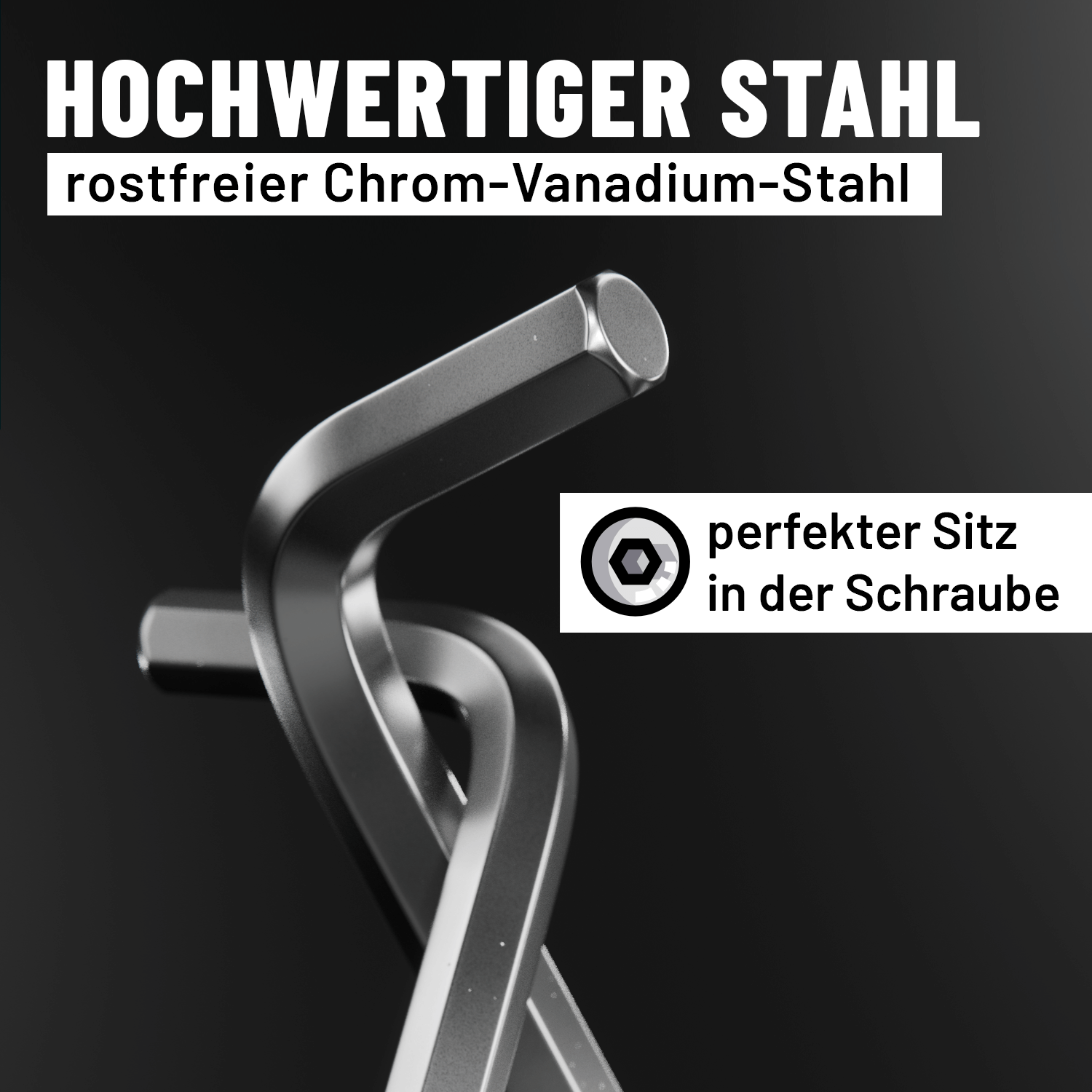 Innensechskant Satz aus CRV Stahl 101017-2