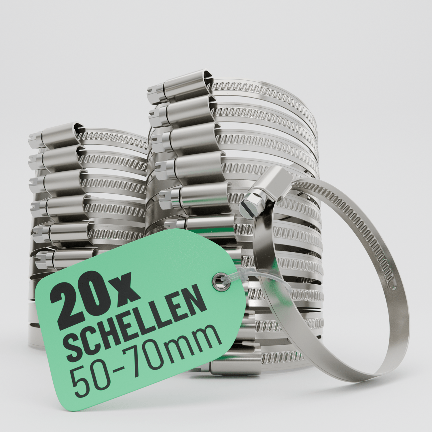 Schlauchschellen Edelstahl 50-70 mm