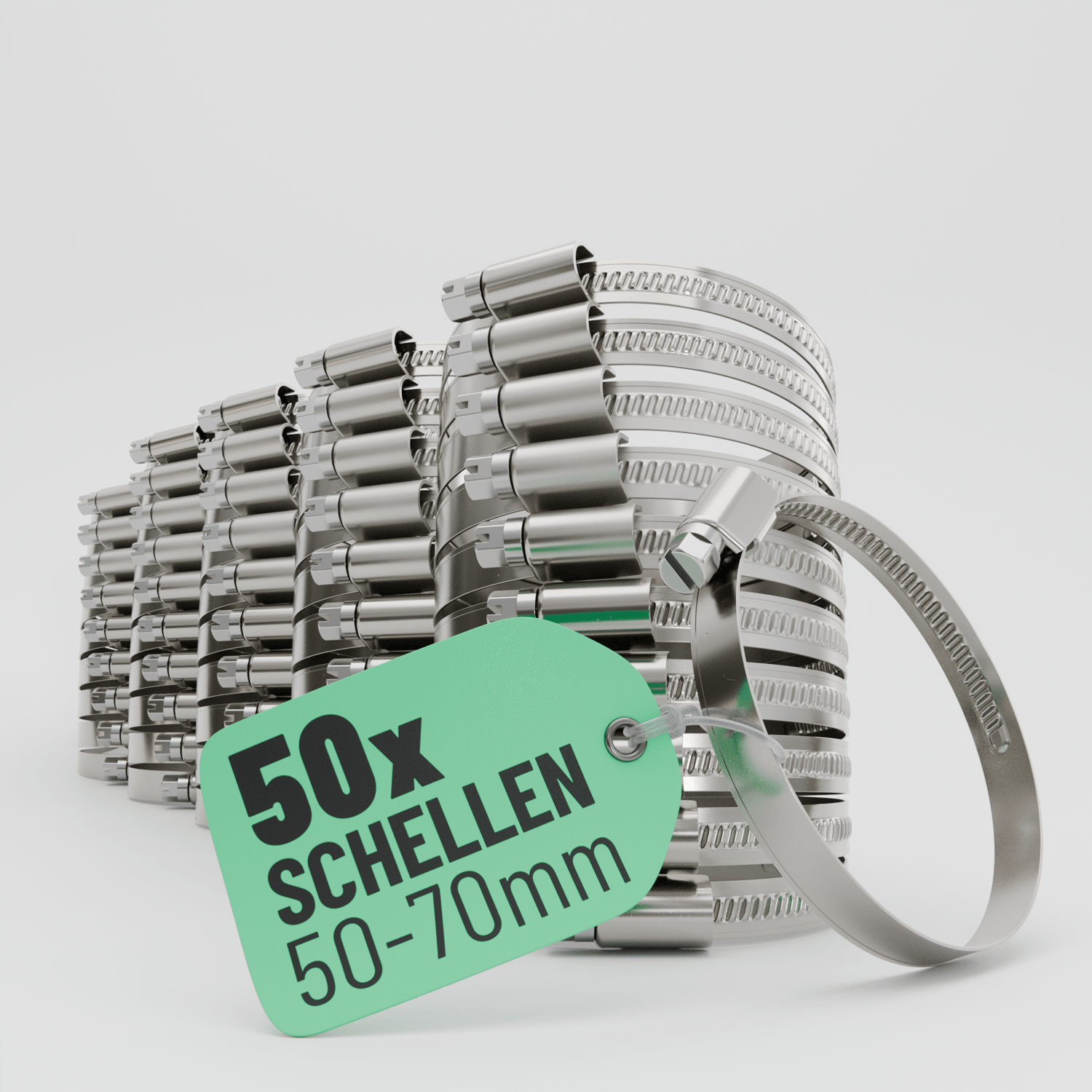 Schlauchschellen Edelstahl 50-70 mm