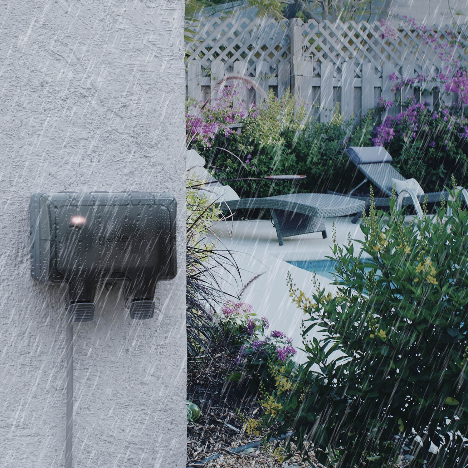 Wasserdichte Aussensteckdosesteckdose mit Schalter 2fach für outdoor Einsatz 501000-3