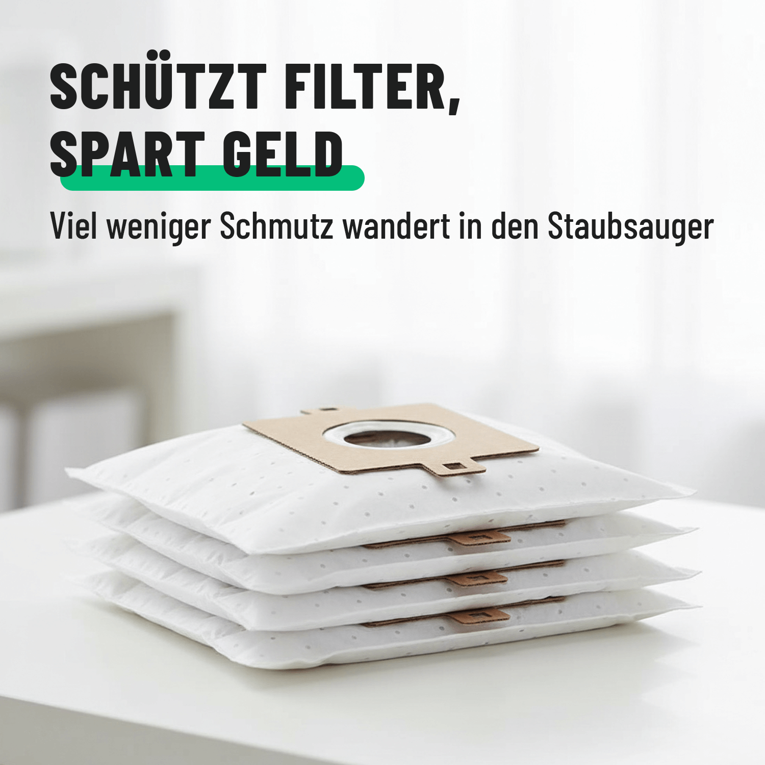 Zyklon Absaugung schützt Filter und weniger Schmutz wandert in den Staubsauger 101020-2