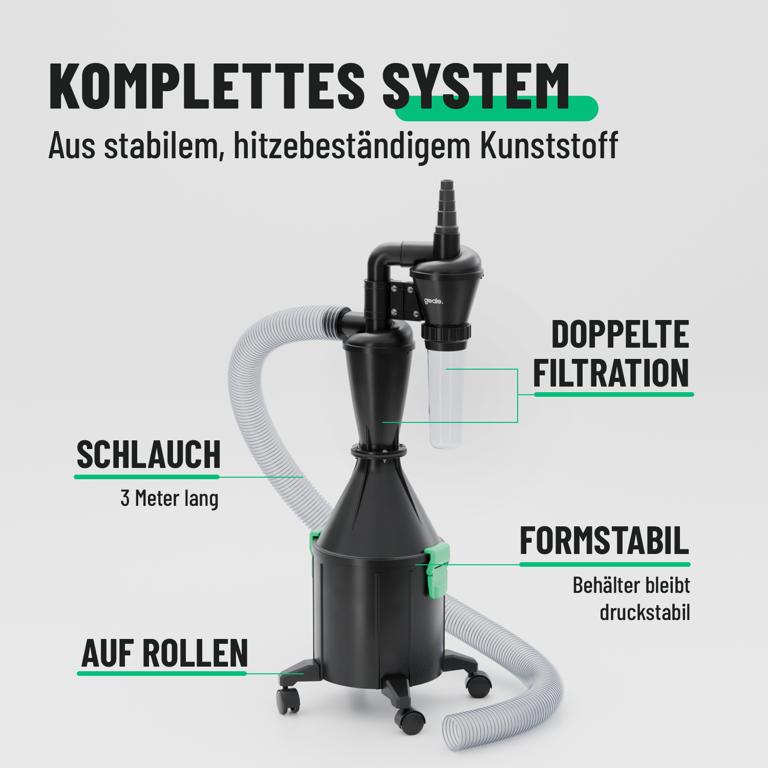 Zyklonabscheider mit Behälter