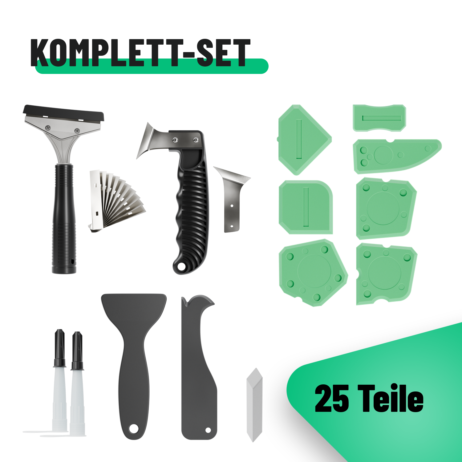 25-teiliges Set Silikonentferner Werkzeug & Silikon Abzieher