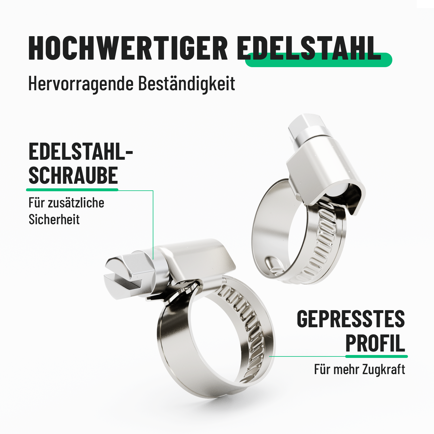 Schlauchschellen Edelstahl 8-16mm
