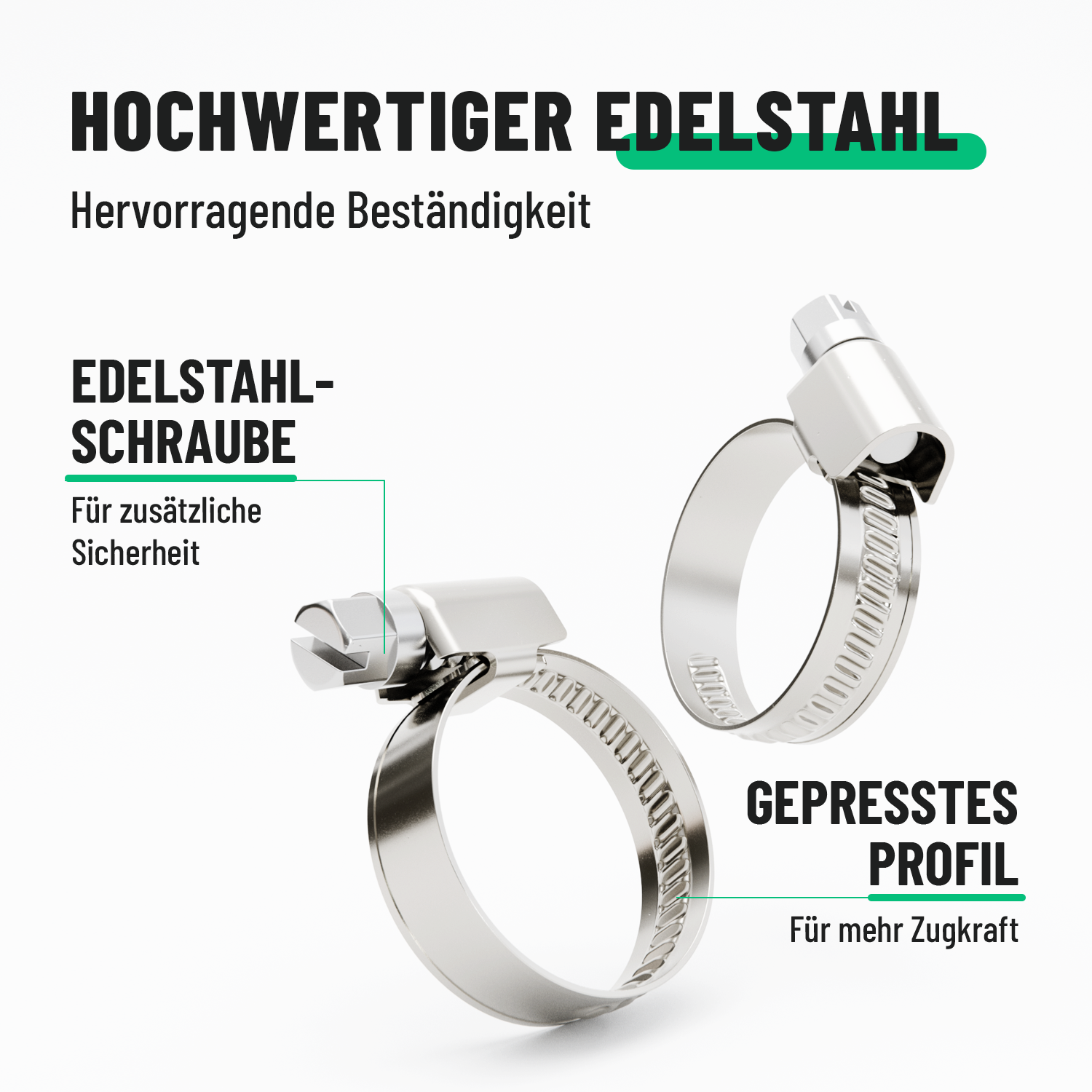 Schlauchschellen Edelstahl 16-25mm