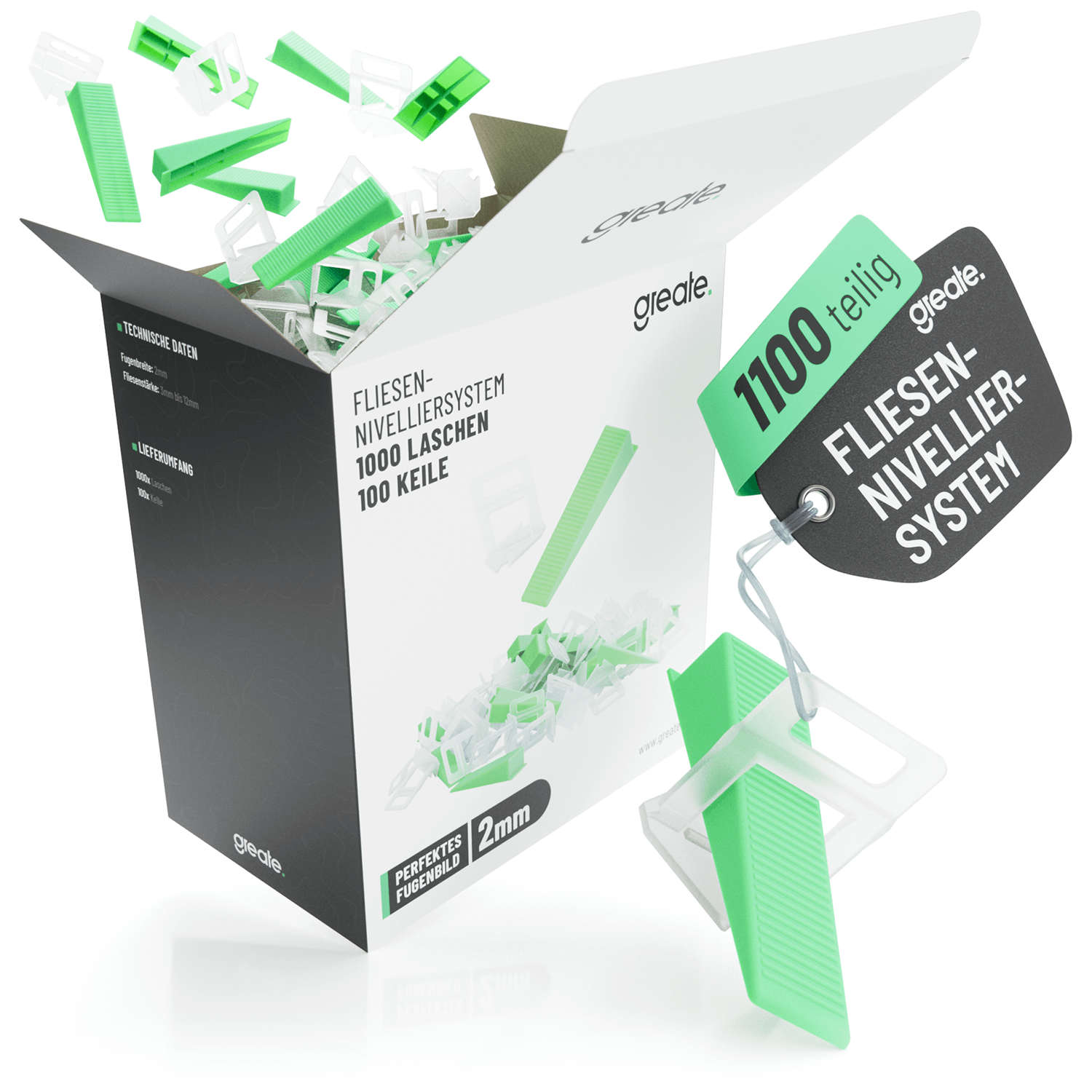 1100-teiliges Fliesen Nivelliersystem 101204 Hauptbild