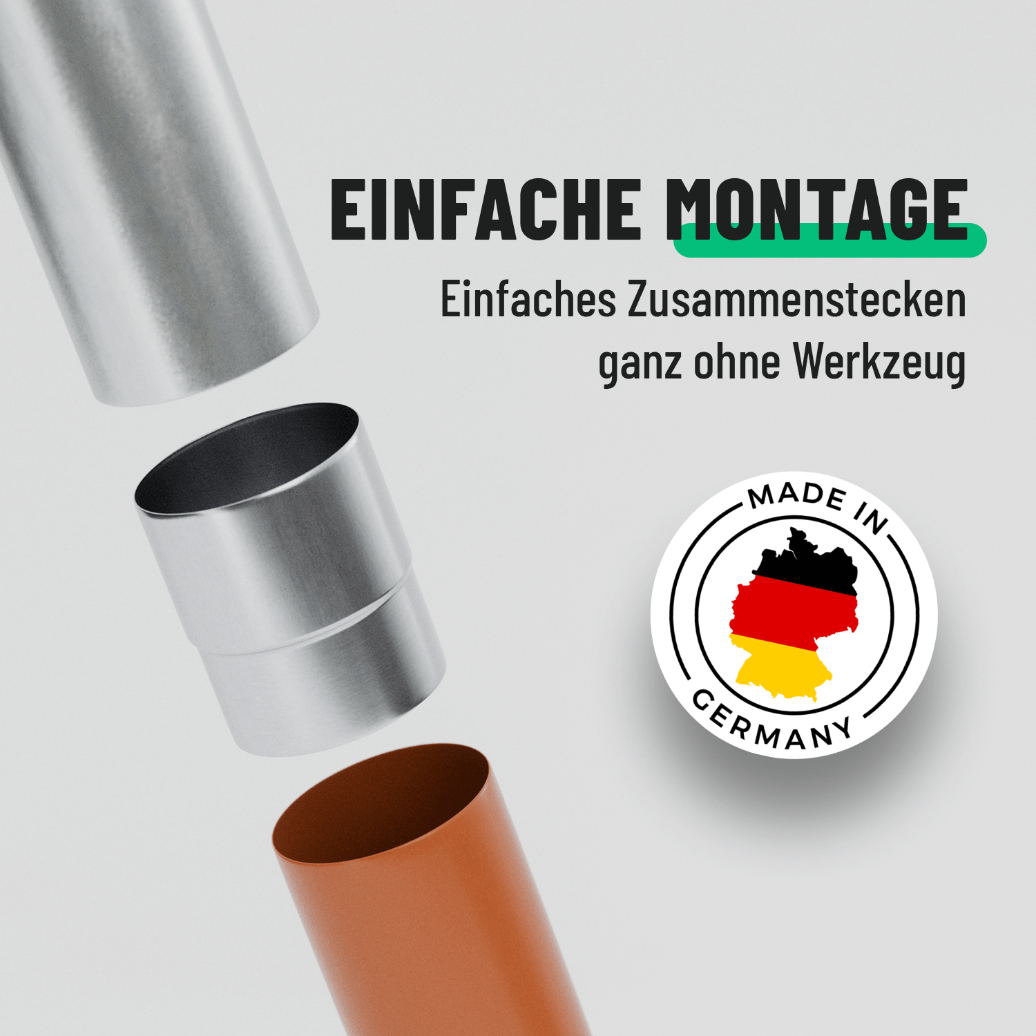 Dachrinne Entwässerung mit einfacher Montage 101310-3