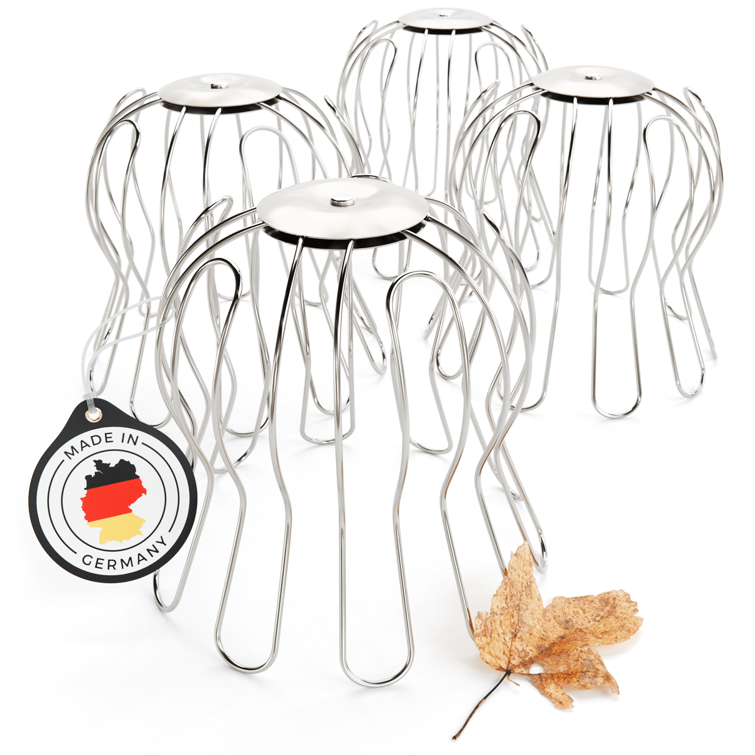 Dachrinnen Laubschutz Sieb für Regenfallrohr 101308 Hauptbild 4er Pack