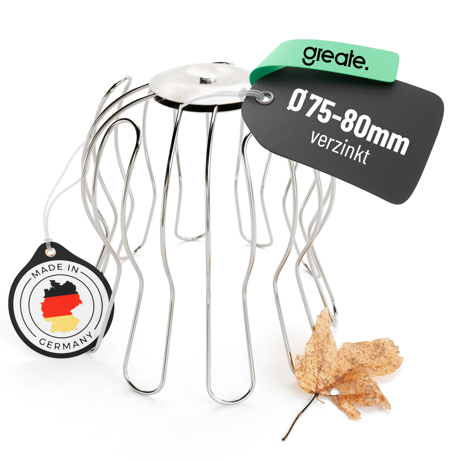 Fallrohrschutz verzinkt 75 bis 80 mm