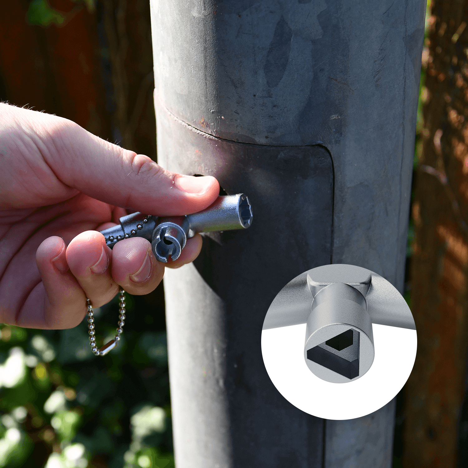 Daimler Universalschlüssel mit 4 Profile Bauschlüssel Dreikant Vierkant Schränke 1009-2