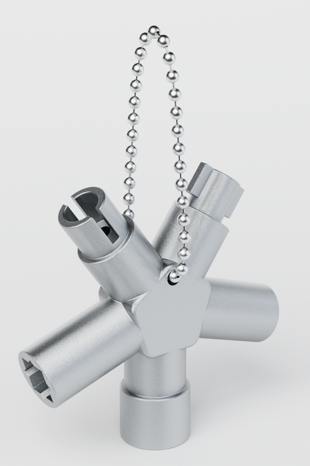 Daimler Universalschlüssel mit 4 Profile Bauschlüssel Dreikant Vierkant Schränke Hauptbild 1009-0