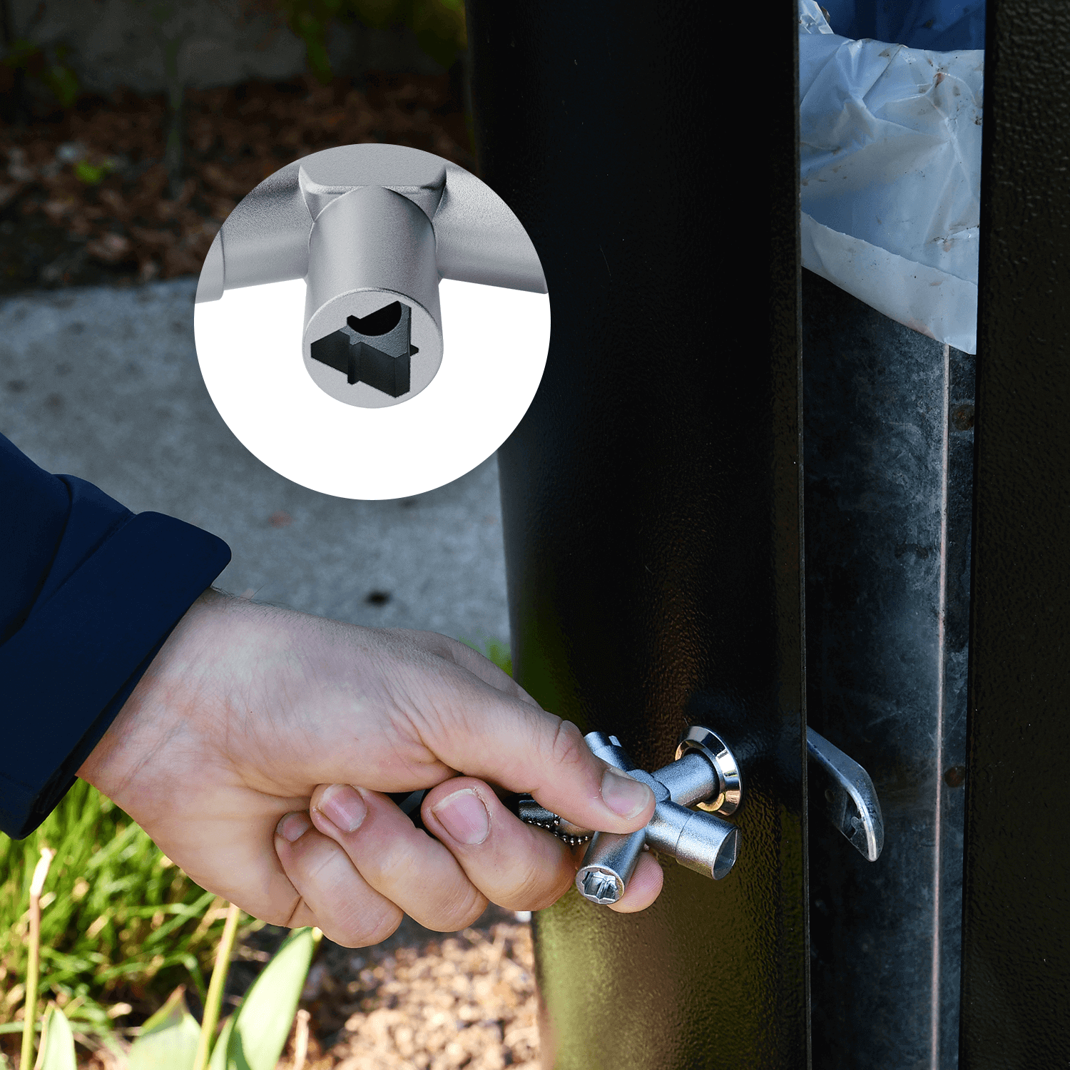 Daimler Universalschlüssel mit 6 Profile Dreikantschlüssel Wendebit 1010-1