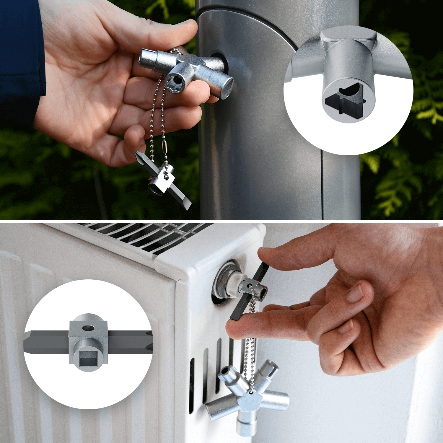 Daimler Universalschlüssel mit 7 Profile Schaltschränke Wendebit Heizungsentlüfter Anwendungen 1011-1