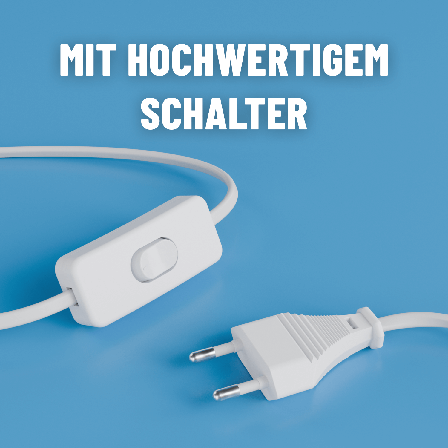 E27 Lampenfassung Lampenkabel Fassung E27 Sockel mit hochwertigem Schalter 505002-4