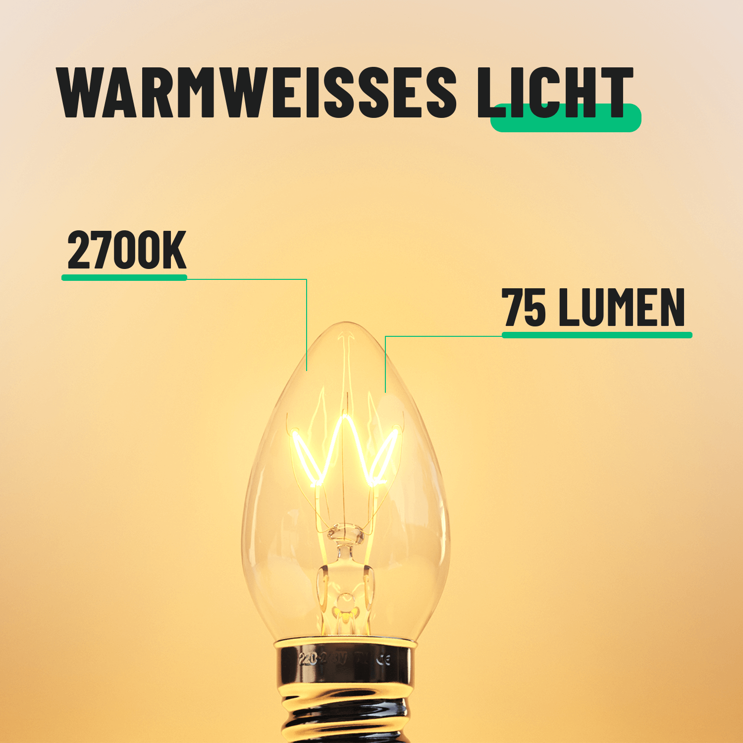 Ersatzbirne mit 75 Lumen und 2700K 201011-5