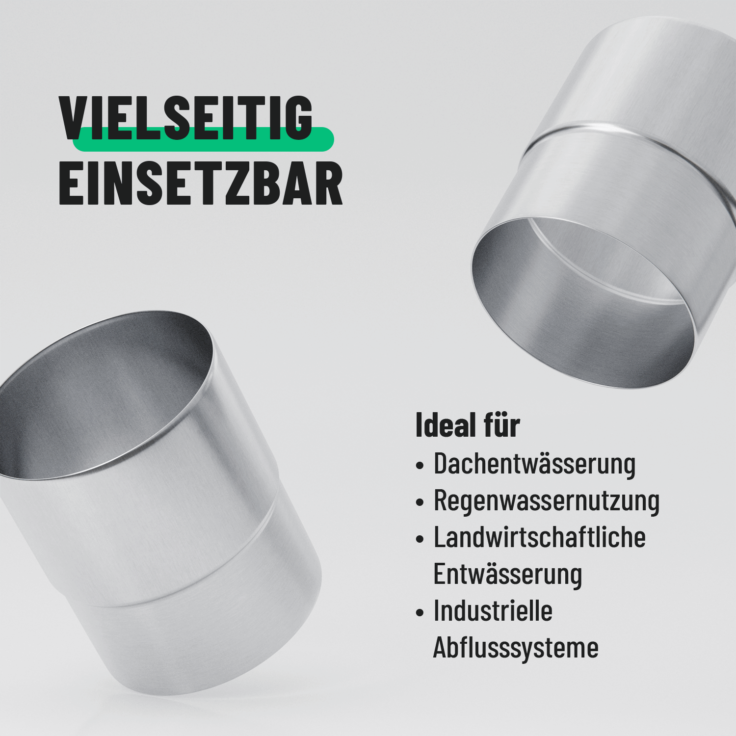 Fallrohrverbinder vielseitig einsetzbar 101310-5