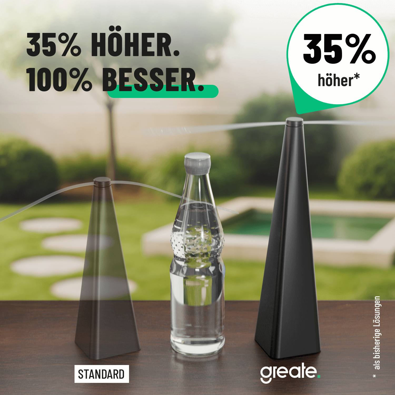 Fiegenwedler extra hoch stört nicht beim Essen auf dem Tisch 901015-3