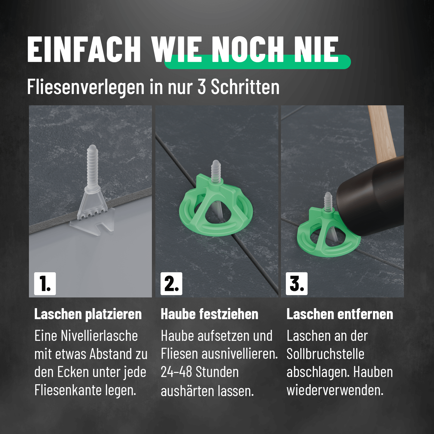 Fliesenverlegehilfe Set einfaches Fliesen verlegen 101206-1