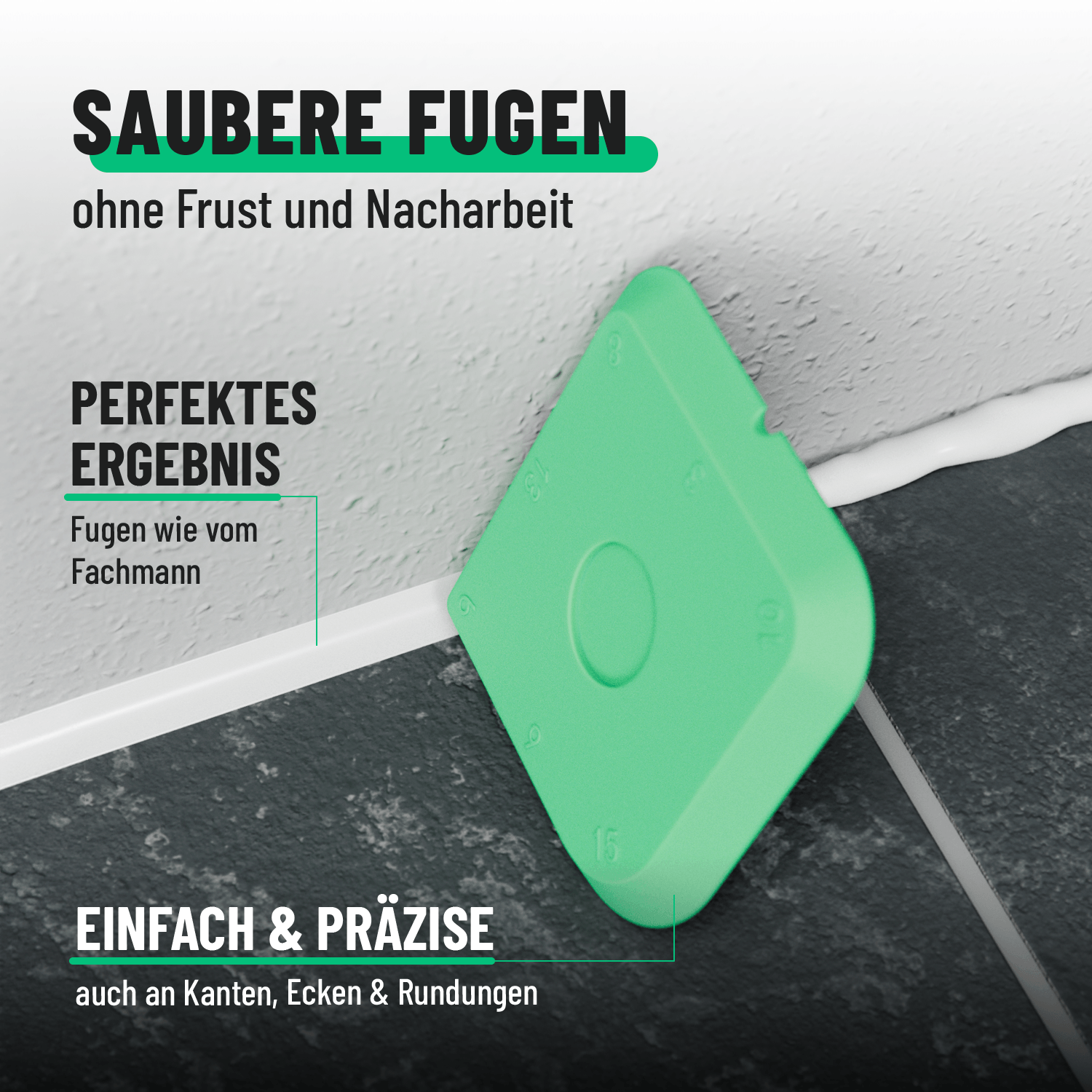 Silikon Abzieher Fugen Set 7-teilig