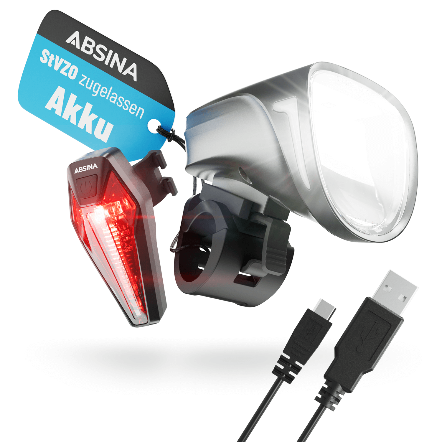 Fahrradlicht Set 100 Lux LED