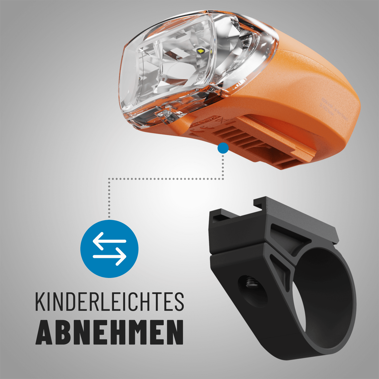 Fahrradlicht Set 50 Lux LED orange